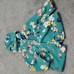 Baby girls soft fleece hooded coat